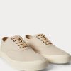 Beige Men’s Ralph Lauren Canvas Sneakers