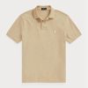 Beige Men’s Ralph Lauren Custom Slim Fit Mesh Polo Shirts