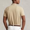 Beige Men’s Ralph Lauren Custom Slim Fit Mesh Polo Shirts