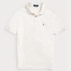 Beige Men’s Ralph Lauren Custom Slim Fit Soft Cotton Polo Shirts