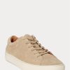 Beige Men’s Ralph Lauren Jermain Suede Sneakers