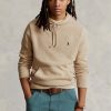 Beige Men’s Ralph Lauren Textured Cotton Hooded Jumper  Sweaters