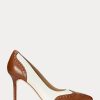 Beige / White Women’s Ralph Lauren Lynden Nappa & Burnished Leather Heels Beige / White Women’s Ralph Lauren Lynden Nappa & Burnished Leather Heels