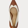 Beige / White Women’s Ralph Lauren Lynden Nappa & Burnished Leather Heels Beige / White Women’s Ralph Lauren Lynden Nappa & Burnished Leather Heels