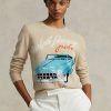 Beige Women’s Ralph Lauren ar-Motif Cashmere-Blend Sweaters Beige Women’s Ralph Lauren ar-Motif Cashmere-Blend Sweaters