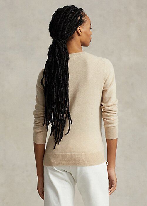 Beige Women’s Ralph Lauren ar-Motif Cashmere-Blend Sweaters Beige Women’s Ralph Lauren ar-Motif Cashmere-Blend Sweaters