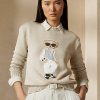 Beige Women’s Ralph Lauren Cable Bear Silk Sweaters Beige Women’s Ralph Lauren Cable Bear Silk Sweaters