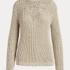 Beige Women’s Ralph Lauren Embellished Silk Rollneck Sweaters Beige Women’s Ralph Lauren Embellished Silk Rollneck Sweaters