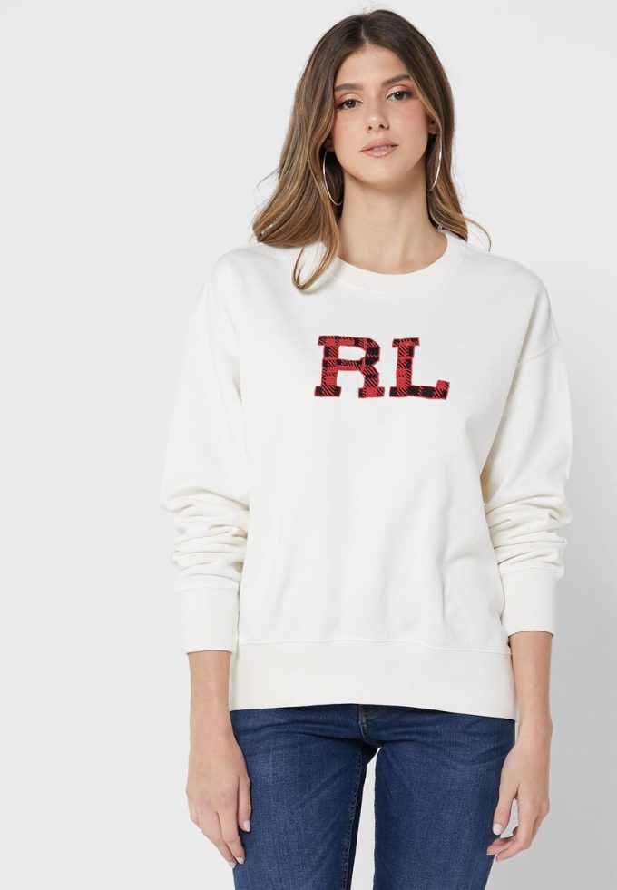 Beige Women’s Ralph Lauren Graphic Knitted Sweatshirts