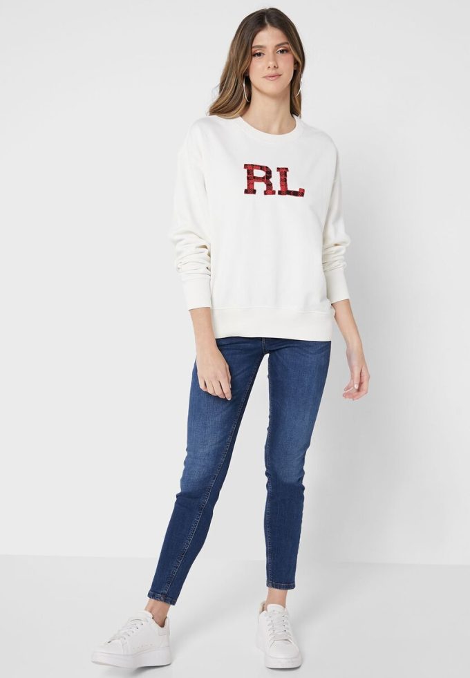Beige Women’s Ralph Lauren Graphic Knitted Sweatshirts