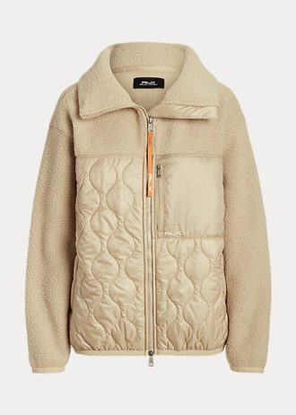 Beige Women’s Ralph Lauren Hybrid High-Pile & Ripstop-Panel Jackets