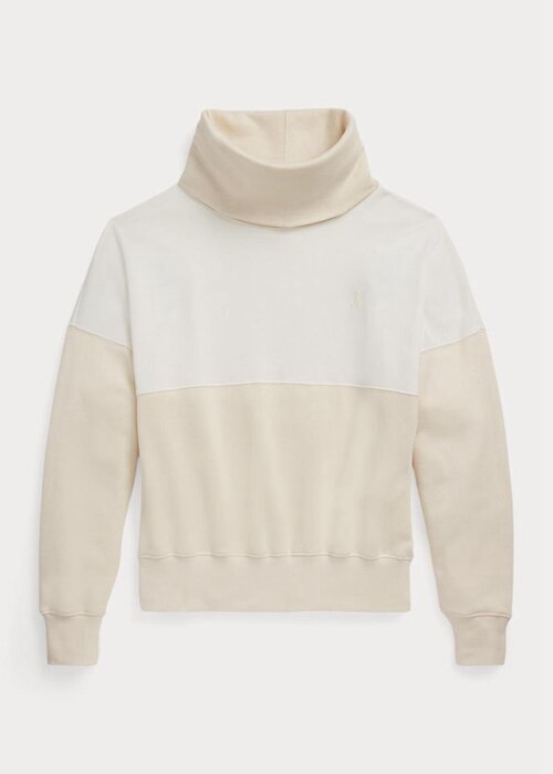 Beige Women’s Ralph Lauren Panelled Funnelneck Fleece Pullover Sweatshirts Beige Women’s Ralph Lauren Panelled Funnelneck Fleece Pullover Sweatshirts