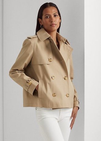 Beige Women’s Ralph Lauren Short Double-Breasted Coats