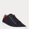 Black / Brown Men’s Ralph Lauren Jermain Pique Sneakers Black / Brown Men’s Ralph Lauren Jermain Pique Sneakers