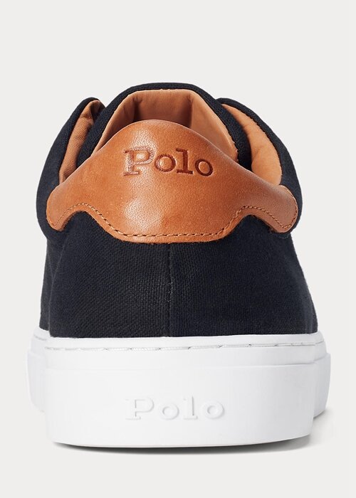 Black / Brown Men’s Ralph Lauren Jermain Pique Sneakers Black / Brown Men’s Ralph Lauren Jermain Pique Sneakers