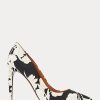 Black / Cream Women’s Ralph Lauren Celia Floral-Print Heels Black / Cream Women’s Ralph Lauren Celia Floral-Print Heels