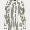 Black / Cream Women’s Ralph Lauren Oversize Striped Satin Shirts