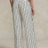Black / Cream Women’s Ralph Lauren Striped Satin Wide-Leg Pants Black / Cream Women’s Ralph Lauren Striped Satin Wide-Leg Pants