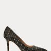 Black / Gold Women’s Ralph Lauren Lindella Embossed-Leather Heels Black / Gold Women’s Ralph Lauren Lindella Embossed-Leather Heels