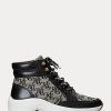 Black / Grey Women’s Ralph Lauren Rylee Monogram Jacquard High-Top Sneakers Black / Grey Women’s Ralph Lauren Rylee Monogram Jacquard High-Top Sneakers