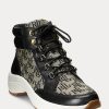 Black / Grey Women’s Ralph Lauren Rylee Monogram Jacquard High-Top Sneakers Black / Grey Women’s Ralph Lauren Rylee Monogram Jacquard High-Top Sneakers