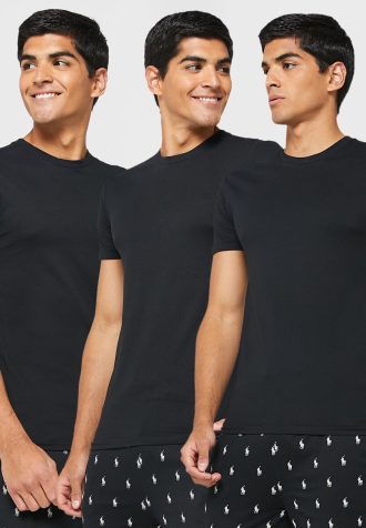 Black Men’s Ralph Lauren 3 Pack Assorted Crew Neck T Shirts