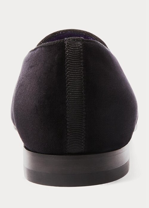 Black Men’s Ralph Lauren Alonzo Bullion Crest Velvet Dress Shoes Black Men’s Ralph Lauren Alonzo Bullion Crest Velvet Dress Shoes