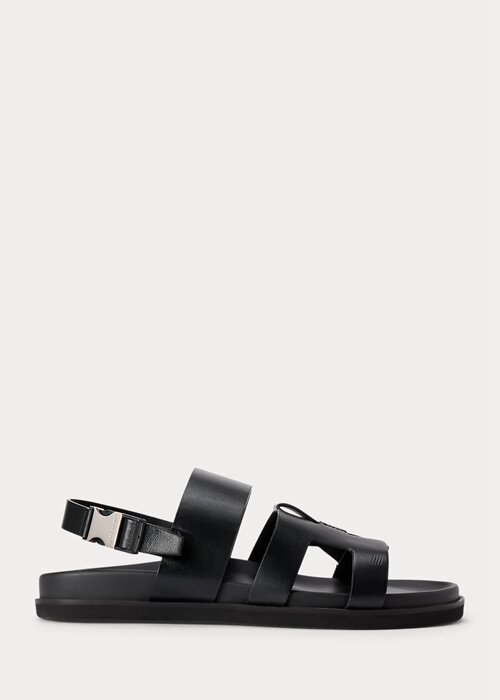 Black Men’s Ralph Lauren Biorn Calfskin Sandals Black Men’s Ralph Lauren Biorn Calfskin Sandals