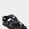 Black Men’s Ralph Lauren Biorn Calfskin Sandals Black Men’s Ralph Lauren Biorn Calfskin Sandals