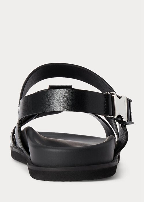 Black Men’s Ralph Lauren Biorn Calfskin Sandals Black Men’s Ralph Lauren Biorn Calfskin Sandals