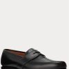 Black Men’s Ralph Lauren Braygan Calfskin Penny Loafers