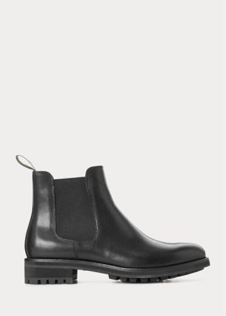 Black Men’s Ralph Lauren Bryson Leather Chelsea Boots