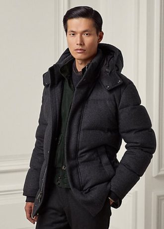 Black Men’s Ralph Lauren Cameron Wool-Blend Down Jackets Black Men’s Ralph Lauren Cameron Wool-Blend Down Jackets
