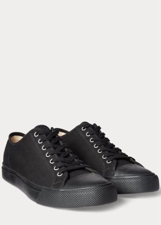 Black Men’s Ralph Lauren Canvas Sneakers