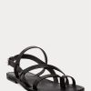 Black Men’s Ralph Lauren Carlion Calfskin Sandals