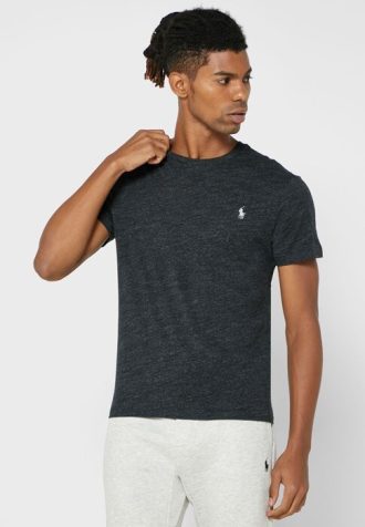 Black Men’s Ralph Lauren Chest Logo Crew Neck T Shirts
