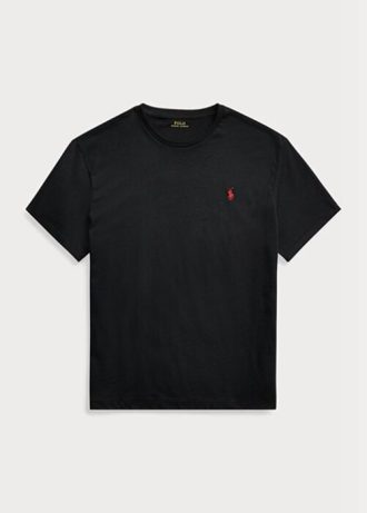 Black Men’s Ralph Lauren Classic Fit Jersey Crewneck  T Shirts