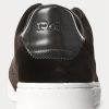 Black Men’s Ralph Lauren Court Velvet Low-Top Sneakers