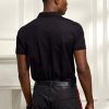 Black Men’s Ralph Lauren Custom Slim Fit Bear Polo Shirts