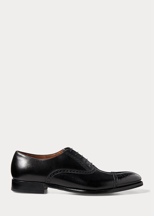 Black Men’s Ralph Lauren Denver Cap-Toe Dress Shoes Black Men’s Ralph Lauren Denver Cap-Toe Dress Shoes