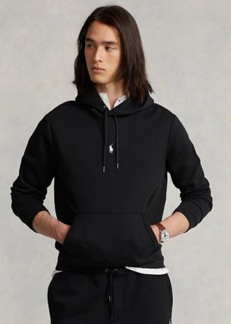 Black Men’s Ralph Lauren Double-knit   Hoodie