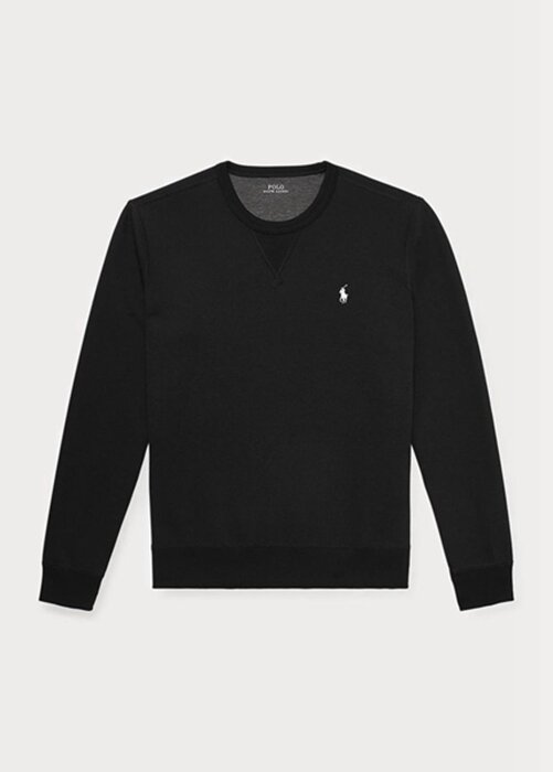 Black Men’s Ralph Lauren Double-knit Pullover Sweatshirt Black Men’s Ralph Lauren Double-knit Pullover Sweatshirt