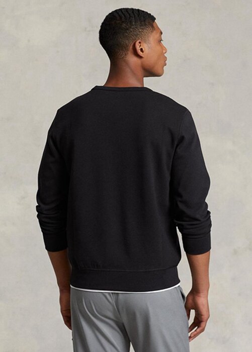 Black Men’s Ralph Lauren Double-knit Pullover Sweatshirt Black Men’s Ralph Lauren Double-knit Pullover Sweatshirt