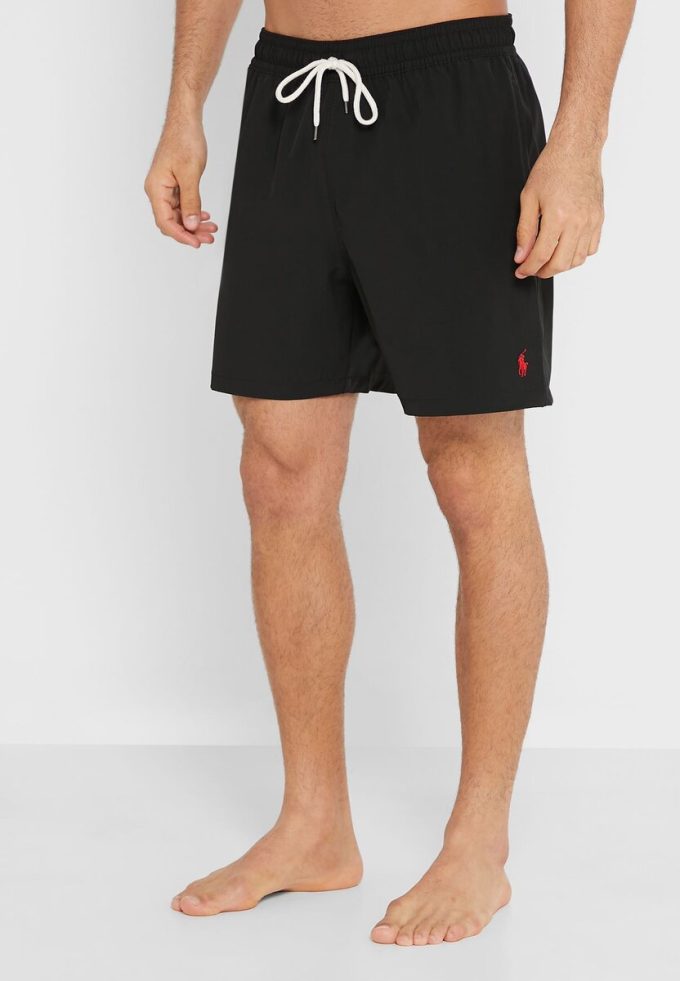 Black Men’s Ralph Lauren Drawstring Swim Shorts Black Men’s Ralph Lauren Drawstring Swim Shorts