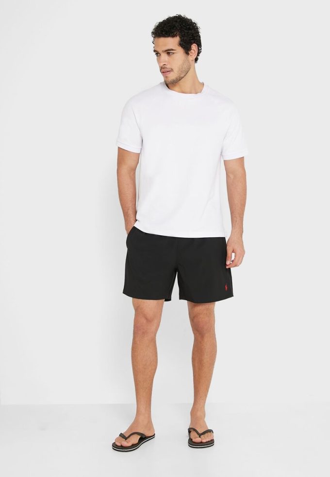 Black Men’s Ralph Lauren Drawstring Swim Shorts Black Men’s Ralph Lauren Drawstring Swim Shorts