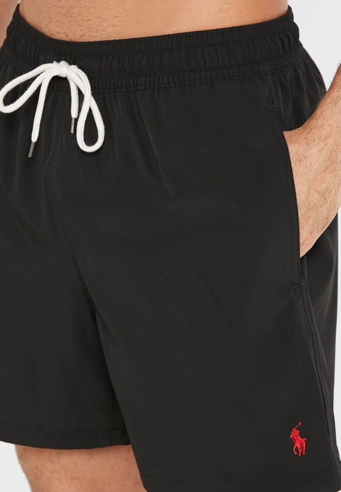 Black Men’s Ralph Lauren Drawstring Swim Shorts Black Men’s Ralph Lauren Drawstring Swim Shorts