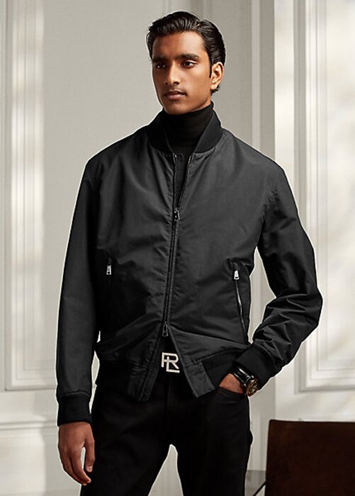 Black Men’s Ralph Lauren Drayton Cotton-Blend Bomber Jackets Black Men’s Ralph Lauren Drayton Cotton-Blend Bomber Jackets