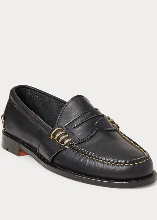 Black Men’s Ralph Lauren Edric Leather Penny Loafers Black Men’s Ralph Lauren Edric Leather Penny Loafers