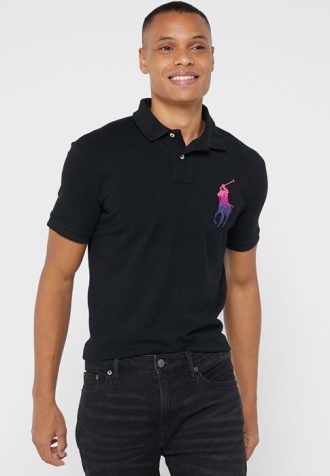 Black Men’s Ralph Lauren Essential Polo Shirts