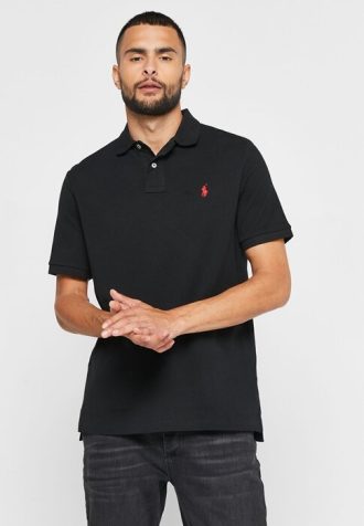 Black Men’s Ralph Lauren Essential Polo Shirts